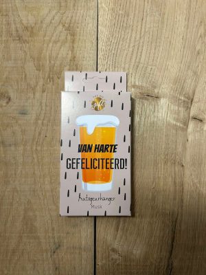Autogeurhanger '' van harte gefeliciteerd''