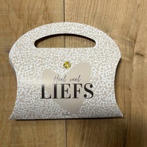 Snoep tasje ''veel liefs''