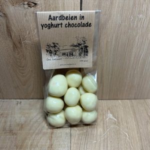 Aardbeien in yoghurtchocolade
